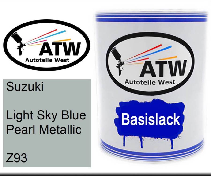 Suzuki, Light Sky Blue Pearl Metallic, Z93: 1L Lackdose, von ATW Autoteile West.